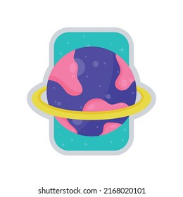saturn planet space outer sticker icon