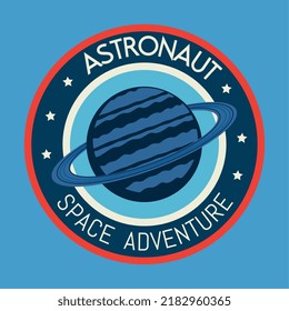 saturn planet space retro sticker