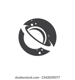 A Saturn Planet Symbol Vector Illustration