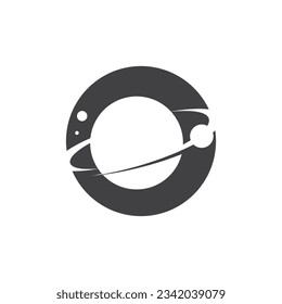 A Saturn Planet Symbol Vector Illustration