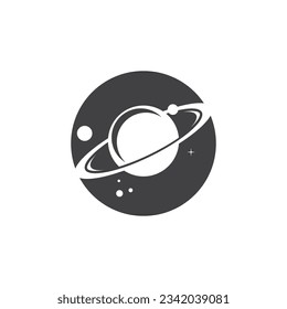 A Saturn Planet Symbol Vector Illustration