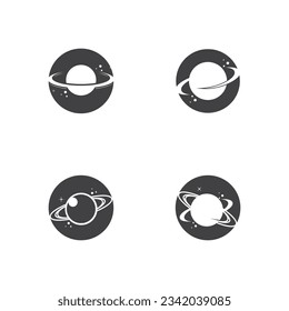 A Saturn Planet Symbol Vector Illustration