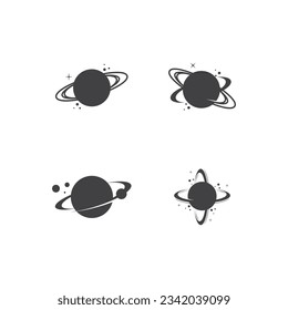 A Saturn Planet Symbol Vector Illustration