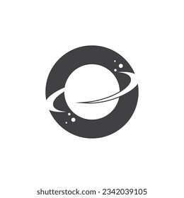 A Saturn Planet Symbol Vector Illustration