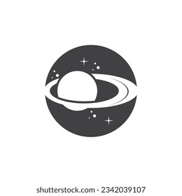 A Saturn Planet Symbol Vector Illustration
