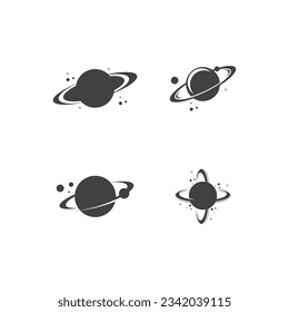 A Saturn Planet Symbol Vector Illustration