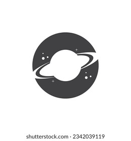 A Saturn Planet Symbol Vector Illustration