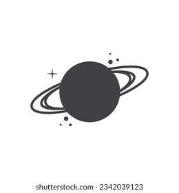 A Saturn Planet Symbol Vector Illustration