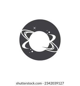 A Saturn Planet Symbol Vector Illustration