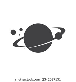 A Saturn Planet Symbol Vector Illustration