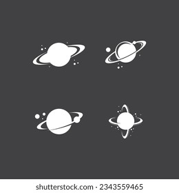 A Saturn Planet Symbol Vector Illustration