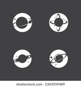 A Saturn Planet Symbol Vector Illustration