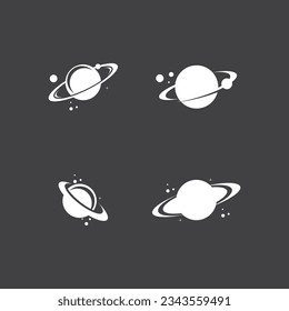 A Saturn Planet Symbol Vector Illustration
