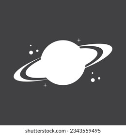 A Saturn Planet Symbol Vector Illustration