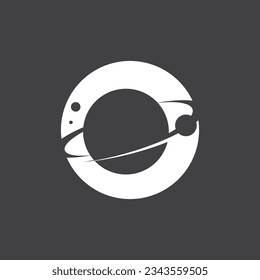 A Saturn Planet Symbol Vector Illustration