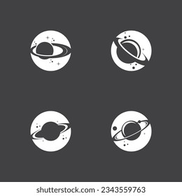 A Saturn Planet Symbol Vector Illustration