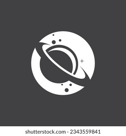 A Saturn Planet Symbol Vector Illustration