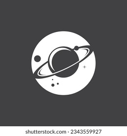 A Saturn Planet Symbol Vector Illustration