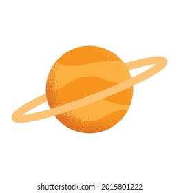 saturn planet univerce isolated icon
