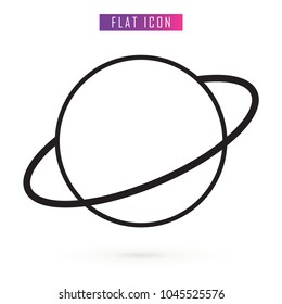 Saturn Planet Vector Icon