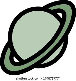 saturn planet vector icon design.
