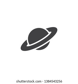 Saturn planet vector icon. filled flat sign for mobile concept and web design. Space planet glyph icon. Symbol, logo illustration. Pixel perfect vector graphics