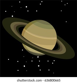 Saturn planet vector illustration