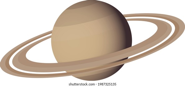 Saturn planet vector illustration icon