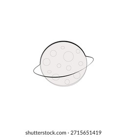 Saturno planeta Vector. Objeto cósmico espacial. Cuerpo celeste anillado. Signo de astronomía de la galaxia. EPS 10.
