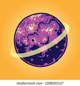 Saturn planetary space ring illustration vector illustrations for your work logo, merchandise t-shirt, stickers and label designs, poster, greeting cards advertising business company or brands