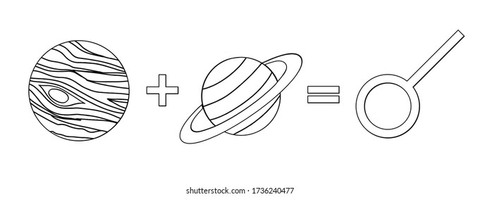 Saturn plus Jupiter equals conjunction. Astronomical phenomena 2020