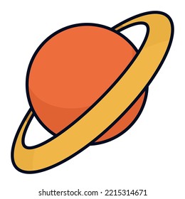 Saturn Retro Pop Art Icon