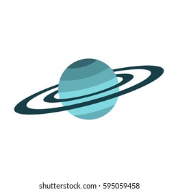 Saturn ring icon. Flat illustration of Saturn ring vector icon logo isolated on white background