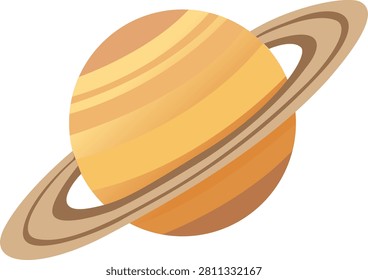 Saturn with Rings Space Astronomy Design