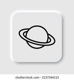 Icono simple de Saturno. Diseño plano. Diseño de neutralismo.ai
