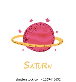 Saturn simple illustration sticker