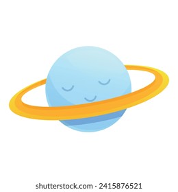 Saturn sleep planet icon cartoon vector. Lullaby dream kid. Song music