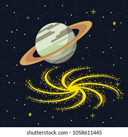 Saturn in the space