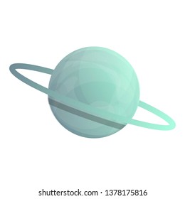 Saturn space planet icon. Cartoon of saturn space planet vector icon for web design isolated on white background