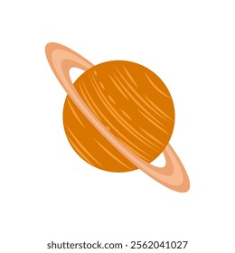 Saturn, Space Vector Illustration, Isolated