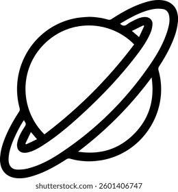 Saturn symbol for templates icon.