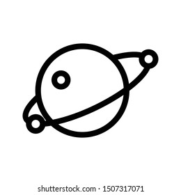 saturn thin line vector icon