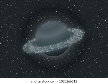 Saturn in universe illustration