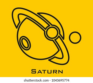 Saturn vector icon
