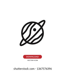 Saturn vector icon