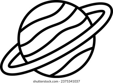 Saturn vector icon. Can be used for printing, mobile and web applications.