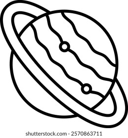 Saturn vector icon. Can be used for printing, mobile and web applications.