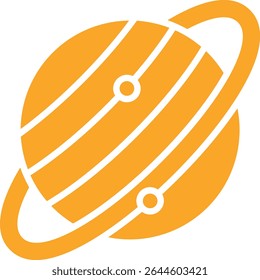 Ícone do vetor Saturno. Pode ser usado para impressão, aplicativos móveis e da Web.