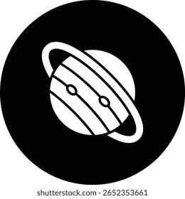 Ícone do vetor Saturno. Pode ser usado para impressão, aplicativos móveis e da Web.