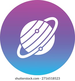 Icono de Saturno Vector. Se puede utilizar para aplicaciones de impresión, móviles y de Web.